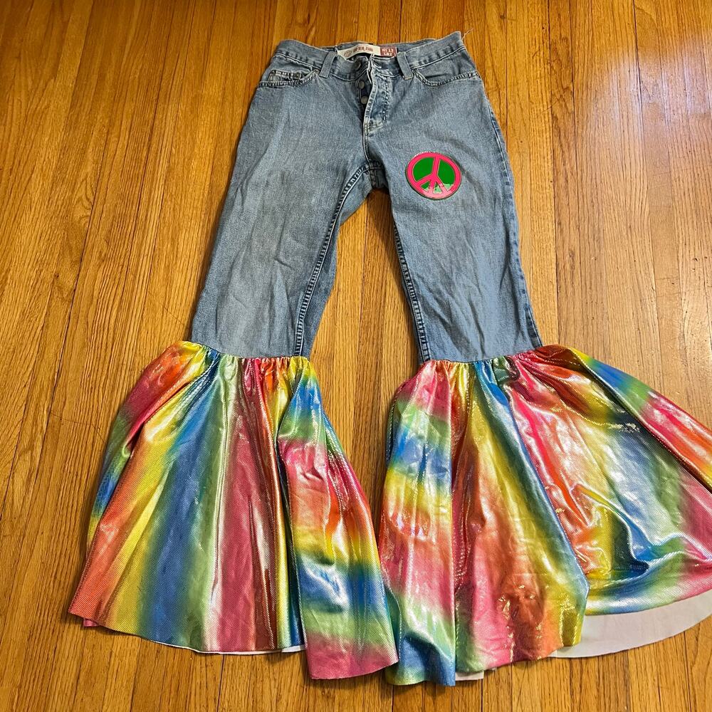 Gap Jeans Womens 1 Low Riae Bell Bottom Custom Rainbow Flare Pants